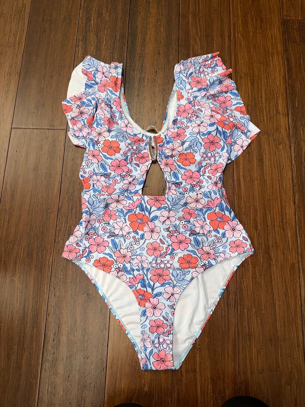 Ai'Mage floral one-piece swimsuit monokini XL